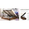 Bellemave Full Size Lift Up Storage Bed Frame with Charging Station,Heavy Duty Metal Lift Up Storage Bed Full Size, Brown - 3 of 4