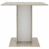vidaXL Dining Table White and Sonoma Oak 31.5"x31.5"x29.5" Chipboard - 3 of 4