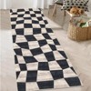 Washable Area Rugs, Modern Plaid Rugs for Living Rooms, Stain-Resistant Soft Geometric Rugs, Foldable Non-Slip Decorative Rugs - 2 of 4