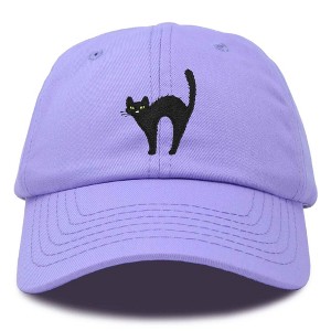 Dalix Black Cat Embroidered Womens Cotton Dad Hat Baseball Cap Adjustable - 1 of 4