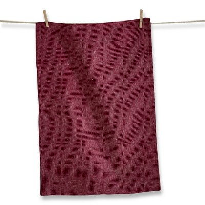 TAG 26"L x 18"W Classic Raspberry Cotton Waffle Weave Dishtowel Kitchen Towel Red Machine Washasble
