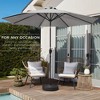 Best Choice Products 10ft Outdoor Steel Market Patio Umbrella w/ Crank, Tilt Push Button, 6 Ribs - 3 of 4