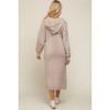 PinkBlush Beige Hooded Maternity Sweater Midi Dress - 4 of 4