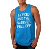 Mens I Flexed and the Sleeves Fell Off Tank Top Funny Sleeveless Gym Workout Shirt - Crazy Dog Men's Tank Top - 2 of 4