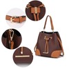 MKF Collection Candice Color Block Bucket Bag with matching Wallet by Mia K - 3 of 4
