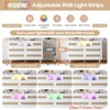 Entryway Rattan 6 Drawer Dresser with Charging Station, Led Lights, Wooden Natural Dresser for Bedroom, Modern Farmhouse Chest of Drawers - 4 of 4