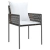 vidaXL Patio Chair 4 Pcs, Outdoor Chair Lawn Chair, Outdoor Seat with Cushions, Patio Set for Balcony Deck Garden, Modern Style, Brown Poly Rattan - 3 of 4
