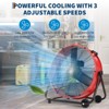 Industrial Fan, Floor Fan - 24 Inch Heavy Duty Drum Fan 3-Speed 4800-8800 CFM, 360¡ã Rotation with Portable Handle/Casters - 3 of 4