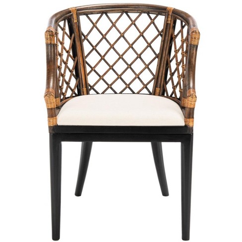 Carlotta Arm Chair Brown Black Safavieh