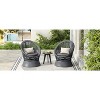 Okak 360° Swivel Egg Chairs PE Rattan Patio Accent Chairs,Set of 1,Sleek&Modern 27.6" Lounge Chair for Poolside&Backyard,Outdoor Seating,Silver - 3 of 4