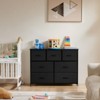 Bestier Black 7 Drawer 11.8 in. Fabric Storage Tower Dresser Wooden Top Without mirror for Kid Room, Closet, Entryway, Nursery - 4 of 4