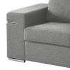 Linen Accent Chair with Removable Cushions, Full Foam Seat and Stainless Steel Legs for Living Room - 3 of 4