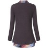 BLUEMING Womens Polo Shirts Color Block Faux Layering Shirts Plaid Shirts Teacher Shirts Everyday Tops - 2 of 4