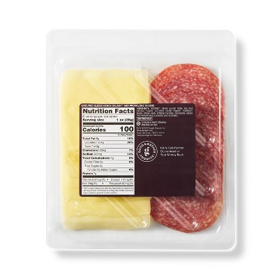 Uncured Genoa Salami and Provolone Cheese Tray - 6oz - Good & Gather™