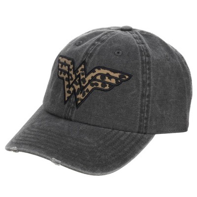 Wonder Woman Comic Book Superhero Leopard Print Logo Dad Hat for Women