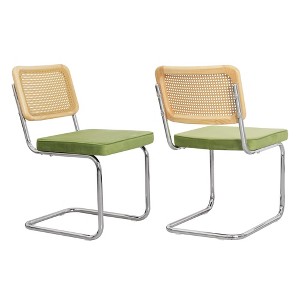 NicBex Armless Dining Chair Set of 2 Modern Comfy Velvet Accent chair with Metal Legs - 1 of 4