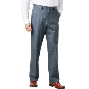 KingSize Men's Big & Tall Relaxed Fit Wrinkle-Free Expandable Waist Plain Front Pants - 1 of 4