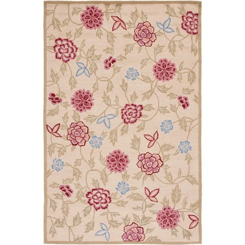 Chelsea Hk714 Hand Hooked Area Rug - Ivory/green - 5'3