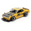 Skyline GT-R V8 Drift "Hakosuka" RHD "Mooneyes" Yellow with Carbon Hood 1/64 Diecast Model Car by Pop Race - 2 of 4
