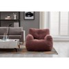 Sapphtopaz Soft Teddy Fabric Bean Bag Chair with Armrests Lazy Sofa Chair Bean Bag Chairs for Adults Stuffed Foam for Living Room, Bedroom - 2 of 4