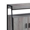 Acme Furniture 52" Samiya TV Stand for TVs up to 50" Gray Oak/Black Finish: Media Console with Open Back & Doors - 4 of 4