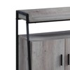 Acme Furniture 52" Samiya TV Stand for TVs up to 50" Gray Oak/Black Finish: Media Console with Open Back & Doors - image 4 of 4