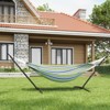 Double Hammock with Steel Stand - 2 Person Camping Hammock with Carry Bag, Outdoor Portable Hammock, 450lb Capacity, Standing Hammock for Garden Yard - 2 of 4
