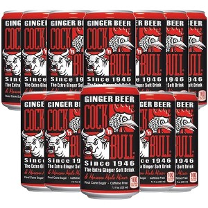 Cock n Bull Ginger Beer 7.5oz Soda Cans - Ideal Mixer for Cocktails, Mocktails, and Bartenders - Premium Quality for Perfect Mixed Drinks - Refreshing Flavor Profile- Made In USA - 1 of 3