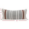 14x36 Inches Hand Woven Rust Cotton with Polyester Fill Pillow - Foreside Home & Garden - 4 of 4