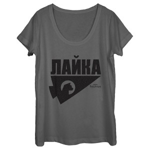 Women's Marvel Hawkeye Russian Hawkeye Logo Scoop Neck - 1 of 4