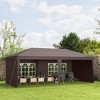 Outsunny 10' x 20' Heavy Duty Pop Up Canopy Party Tent with 4 Removable Sidewalls, Outdoor Cabana Gazebo with Carry Bag, Weather Protection - 2 of 4