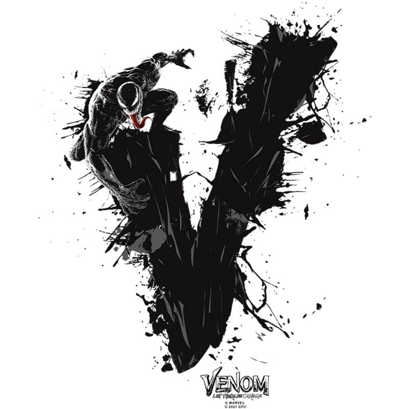Men's Marvel Venom: Let There be Carnage Black V Splatter T-Shirt, 2 of 6