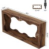 HDZNVF 63 in Farmhouse Console Table with Storage in Brown, Couch Table Behind Sofa, Long Entryway Sofa Station - 3 of 4