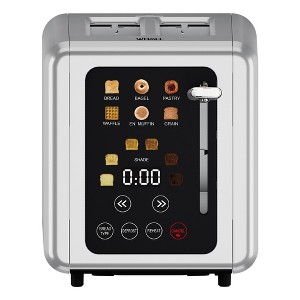 WHALL Touchscreen Toaster 2 & 4 Slice, Stainless Steel Toaster with Digital Timer, 6 Bread & Shade Settings, Extra-Wide Slots, Bagel, Cancel, Defrost - 1 of 4