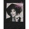 Whitney Houston Grayscale Face Crew Neck Long Sleeve Black Unisex Adult Sweatshirt - 2 of 3