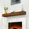 TinyHomie Fireplace Mantel,72" Wood Floating Fireplace Shelves,Wall Mounted Wooden Display Shelving,72"x8"x6",Dark Chocolate Color - 2 of 4