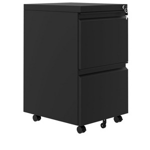 Mobile File Cabinet with Lock, Rolling Under-Desk Metal Organizer for Letter/Legal/A4 Files, Locking Wheels - 1 of 4