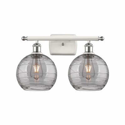 Athens Deco Swirl - 2 Light Bath Vanity In Industrial Style-11.25 Inches Tall and 18 Inches Wide