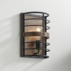 Franklin Iron Works Lexi Rustic Farmhouse Industrial Wall Light Sconce Oil Rubbed Bronze Hardwire 8" Fixture for Bedroom Bathroom Vanity Reading House - 2 of 4