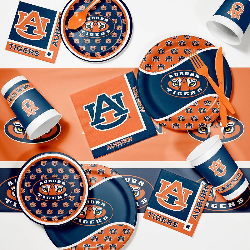 24ct Auburn Tigers Paper Plates Navy - NCAA, 2 of 4