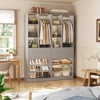 Aheaplus Closet Organizer System with Drawers and Adjustable Shelves, Freestanding Walk-in Wooden Closet - 2 of 4