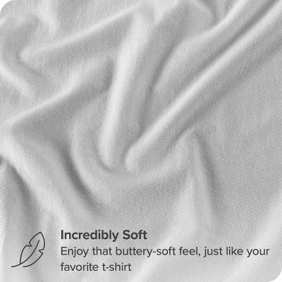 Queen Cloud Grey Organic Cotton Jersey Fitted Sheet