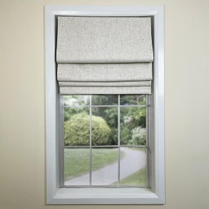 Versailles Augustus Cordless Roman Blackout Shades For Windows Insides/Outside Mount Linen - 1 of 4