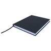 Universal Casebound Hardcover Notebook, 1-Subject, Wide/Legal Rule, Black Cover, (150) 10.25 x 7.63 Sheets - 2 of 3