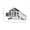 LAOTIES Wooden Outdoor Chicken Coop And Rabbit Hutch with Run,Removable Tray,Ramp,Wheels,Weatherproof Small Animal Cage for Backyard And Indoors - 2 of 4