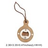Unique Bargains Bottle Opener Magnetic Bottle Opener Acacia-Wood Handle Magnet Wood Deep Brown 2.36"x3.35"x0.47" 1 Pcs - 3 of 4