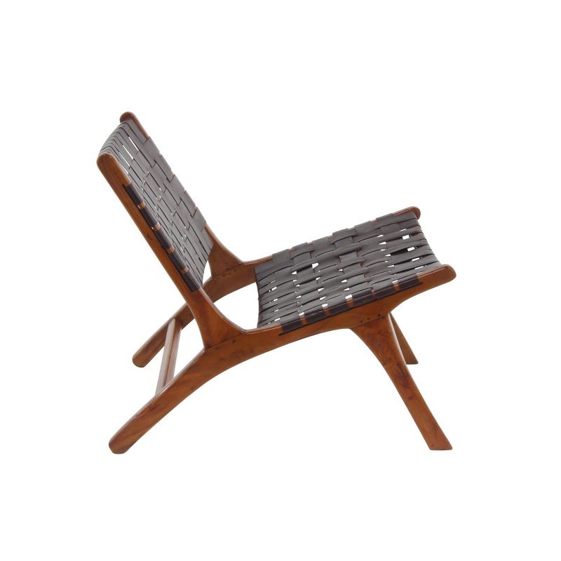 Set of 2 Contemporary Mahogany Accent Chair - Olivia & May, 5 of 17