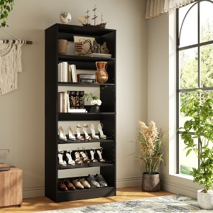 Besiost Closet System Set with Drawers, Freestanding Wardrobe Armoires with Shoe Racks - 1 of 4