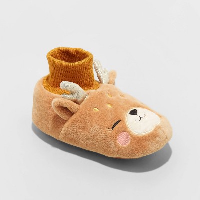 Toddler Girls' Everly Bootie Slippers - Cat & Jack™ Brown