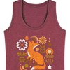 Women's - Instant Message - Autumn Fox & Flowers Graphic Racerback Tank - 2 of 4